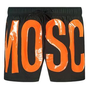Moschino Mens Logo Swim Shorts / Orange/Black